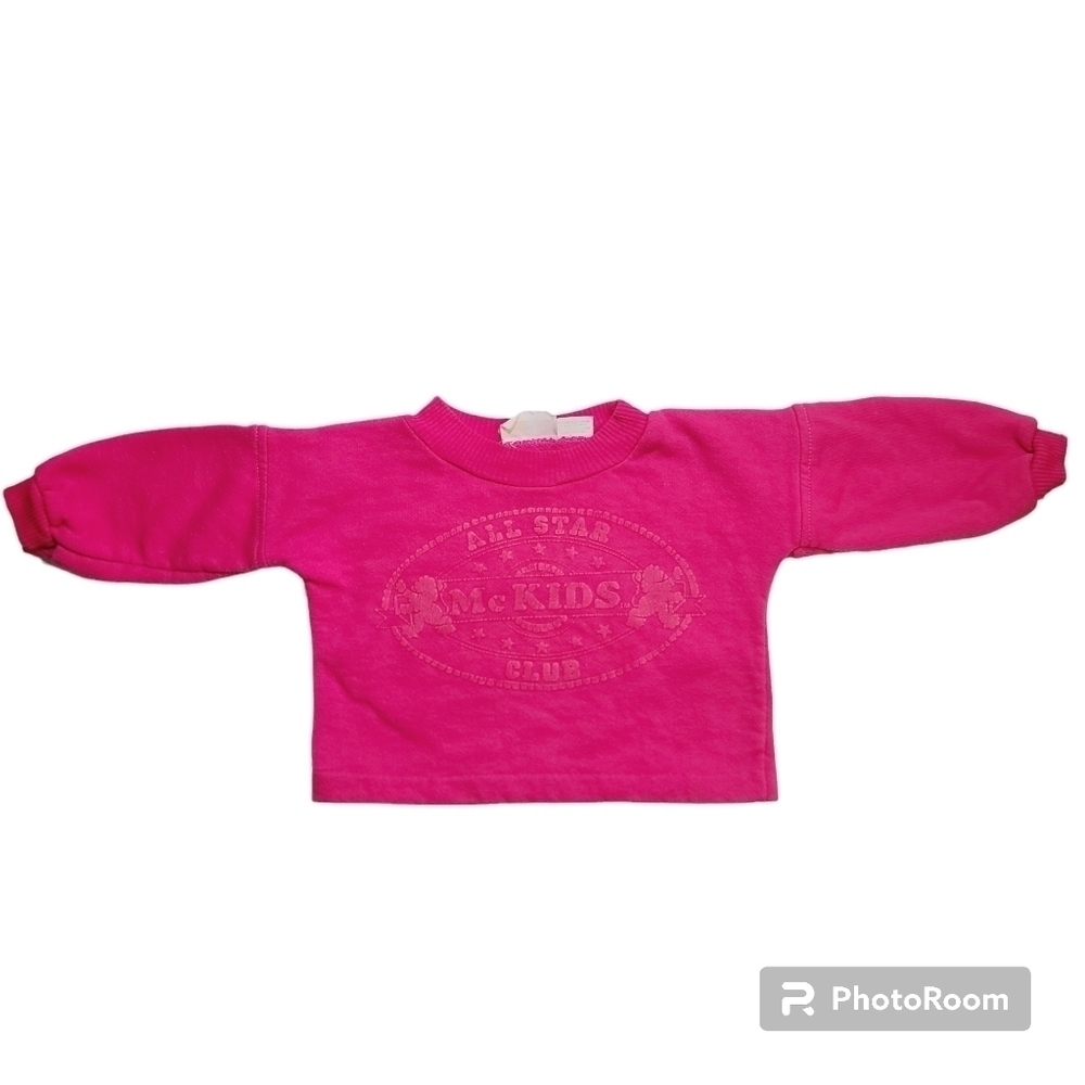 Vintage 90s McDonald's McKids Club Pink Baby Sweatshirt 12 Months